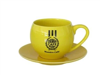 Daj lub khob cij ceramic thiab saucer