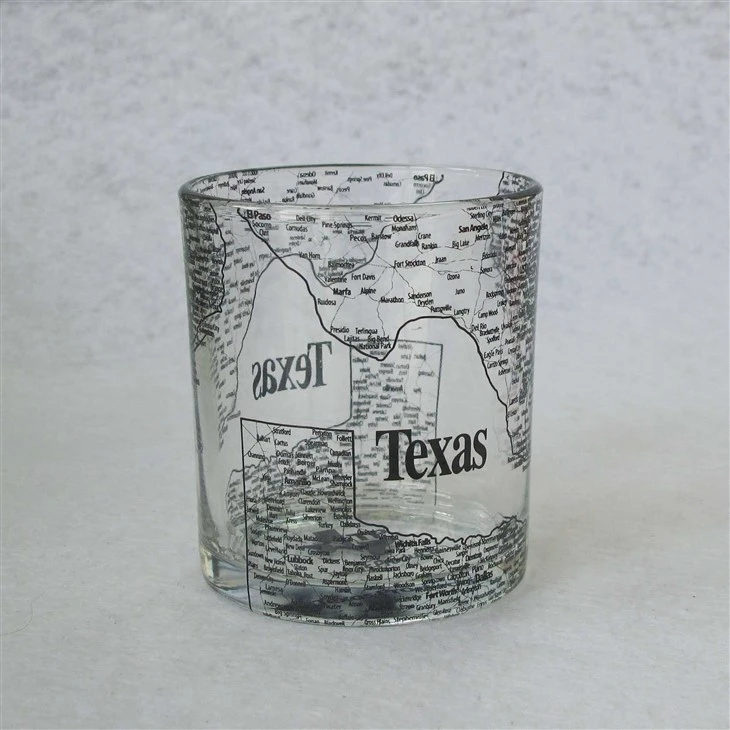 Creative Map Printed Glass Mug suppliers
