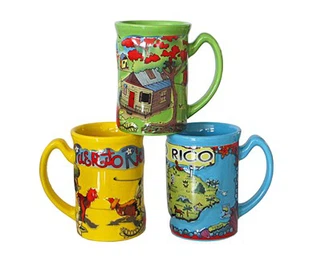 15oz 3D Embossed Art Ceramic Mug