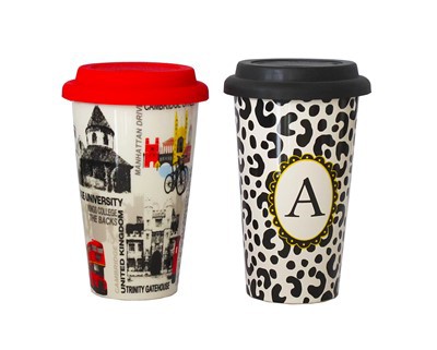 Ceramic Coffee Mug Nrog Silicone Lid