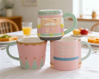 Ntxim hlub Pink 3D Ceramic Mug